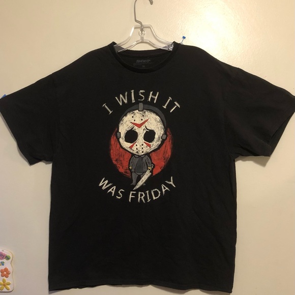 Friday The 13th Jason Voorhees Wish It Was Friday Tee-Shirt - Picture 1 of 4